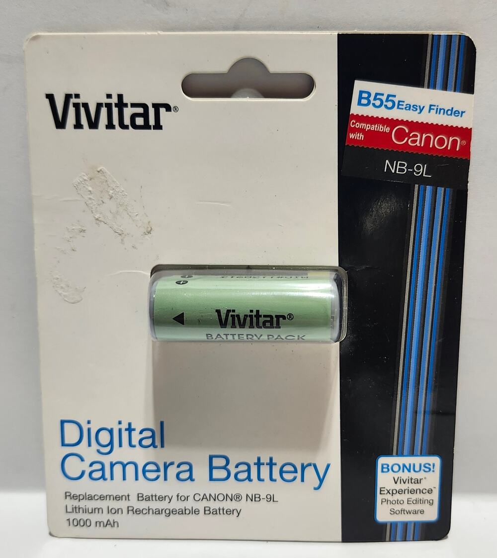 Vivitar VIV-CB-9L Battery for Canon NB-9L PowerShot SD4500 IS 1000mAh NOS